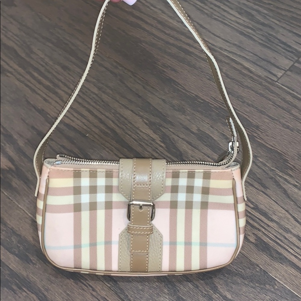 EUC Burberry pink novacheck handbag
